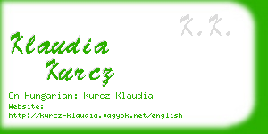 klaudia kurcz business card